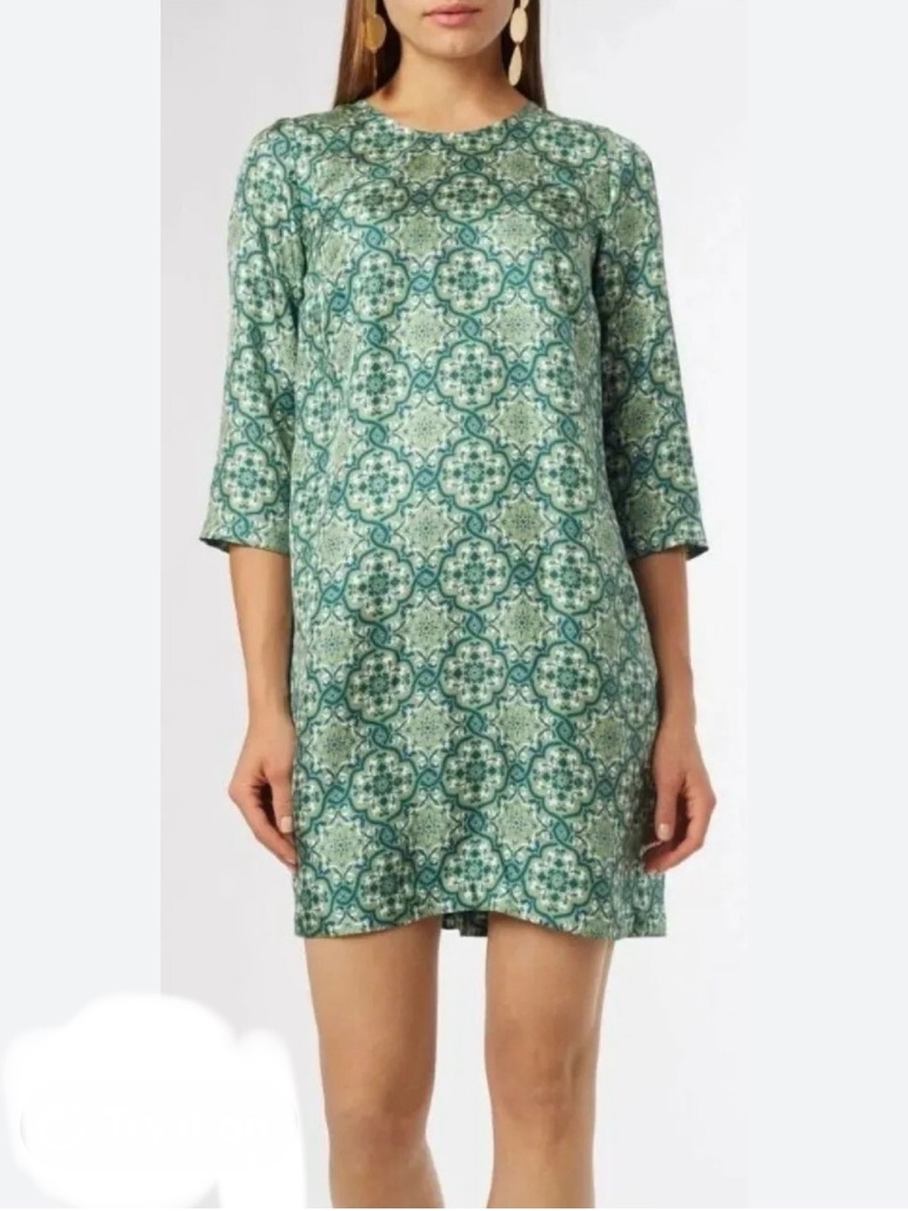 NIEVES LAVI SILK DRESS BY ANTHRO